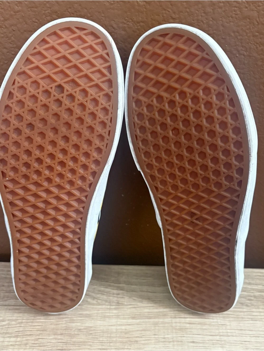 Vans yellow and white checkerboard slip-on trainers, Men’s Size 9, Women’s 10.5